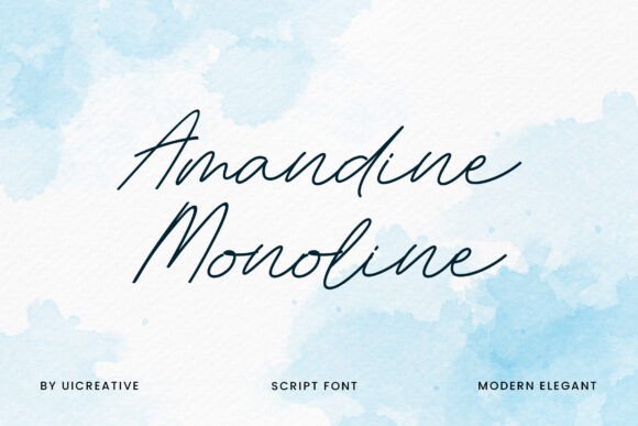 Amandine Monoline: A Refined Script Font for Editorial Design