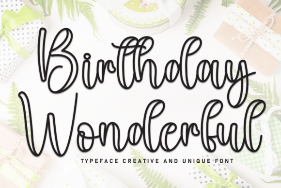 Birthday Wonderful: A Playful Handwritten Typeface
