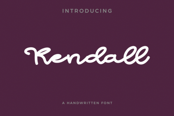 Kendall: A Handlettered Script Font for Digital Designers