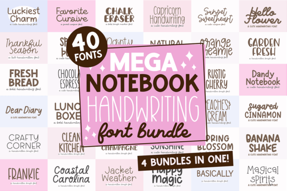 Mega Notebook Handwriting Bundle: A Marketer's Font Review