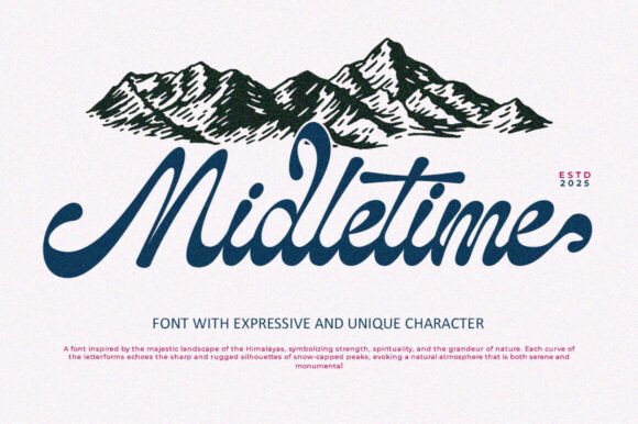 Midletime: The Craft-Friendly Script Font with Gentle Charm