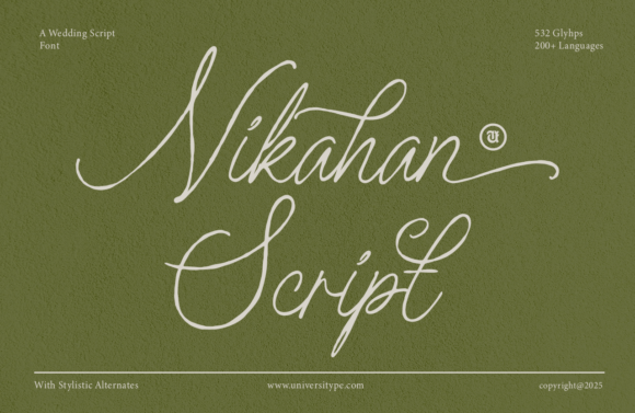 Nikahan Script: A Romantic Font for Brand Building