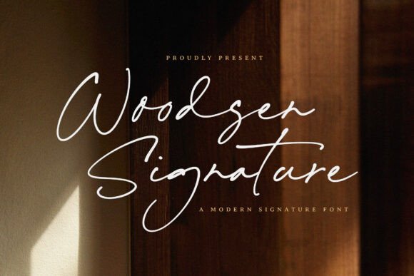 Woodsen Signature: A Refined Script Font for Editorial Projects